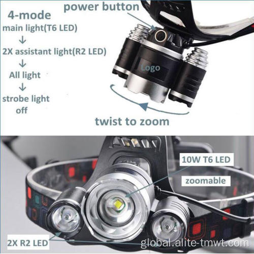 18650 Rechargeable Headlamp Best head flashlight T6 LED High Power battery Rechargeable Adventure headlamp Manufactory